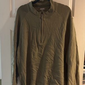 Kirkland Signature Men's Zip-Up Sweater in Olive
